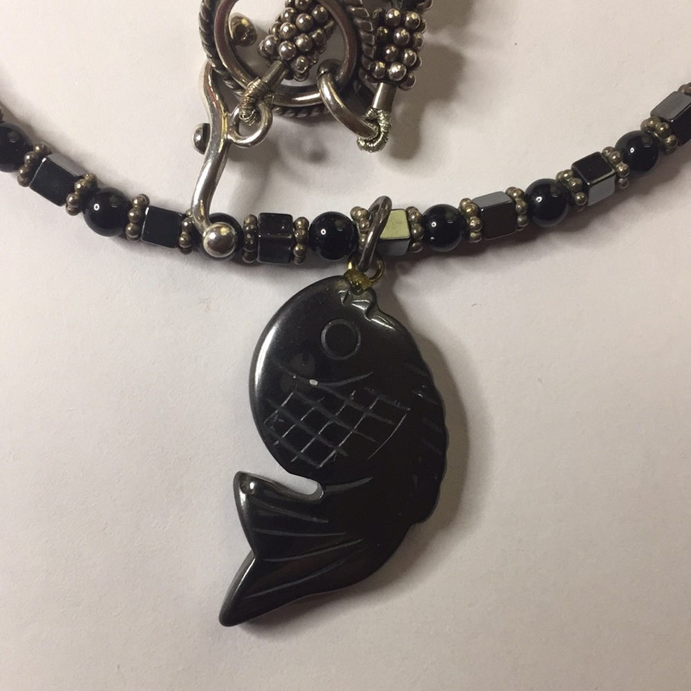 Hematite Fish 🐟 Pendant